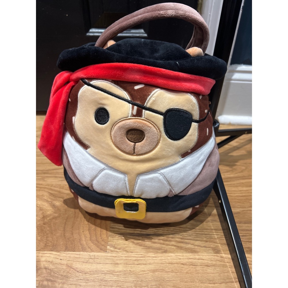 Squishmallows Pirate Deer Plush Halloween Treat Bucket Brown Kellytoy Jazwares